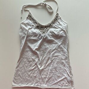 Vintage Ezra Fitch by Abercrombie & Fitch Gray Embellished Halter